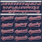 Custom Navy Crimson-White Two-Button Unisex Softball Jersey photo 4