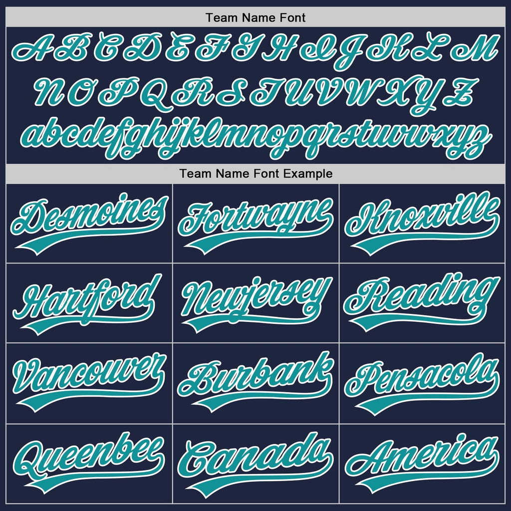 Custom Navy Teal-White Two-Button Unisex Softball Jersey photo 4