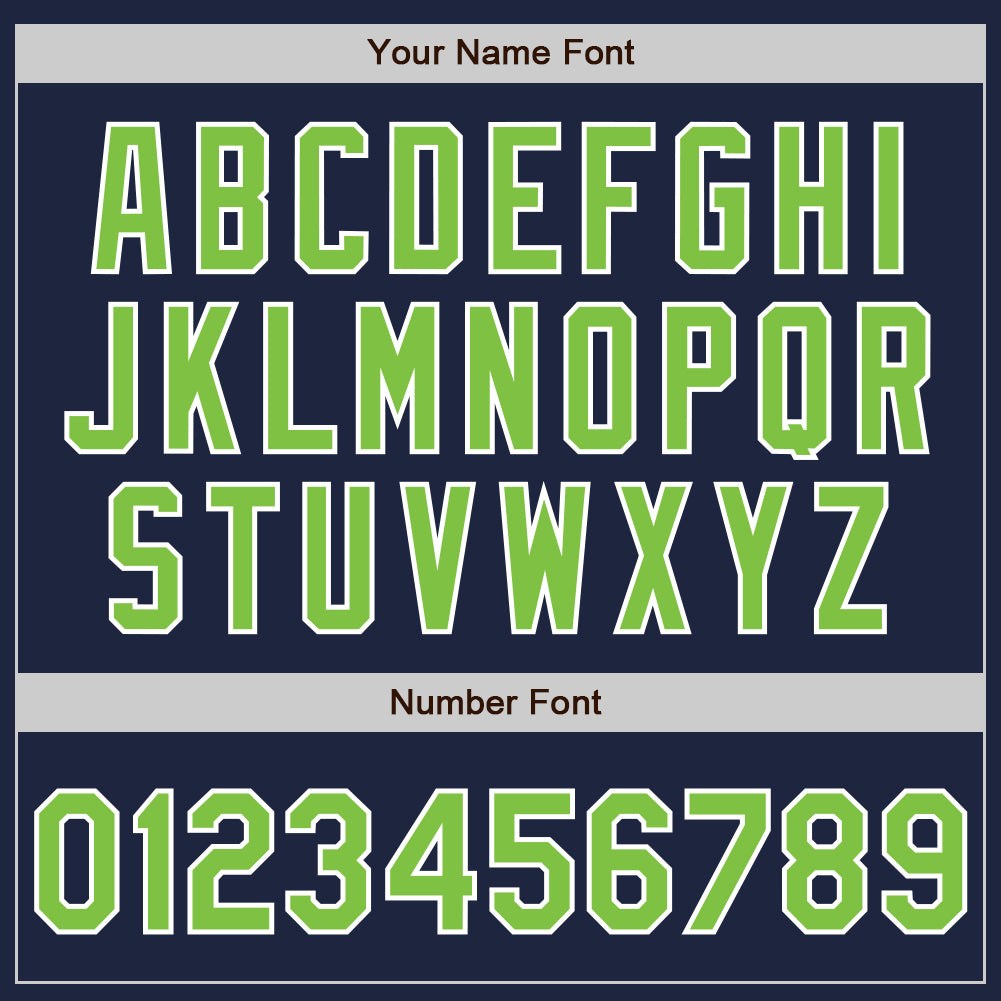 Custom Navy Neon Green-White Two-Button Unisex Softball Jersey photo 5