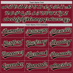 Custom Crimson Black-Cream Two-Button Unisex Softball Jersey photo 4