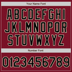 Custom Crimson Black-Cream Two-Button Unisex Softball Jersey photo 5