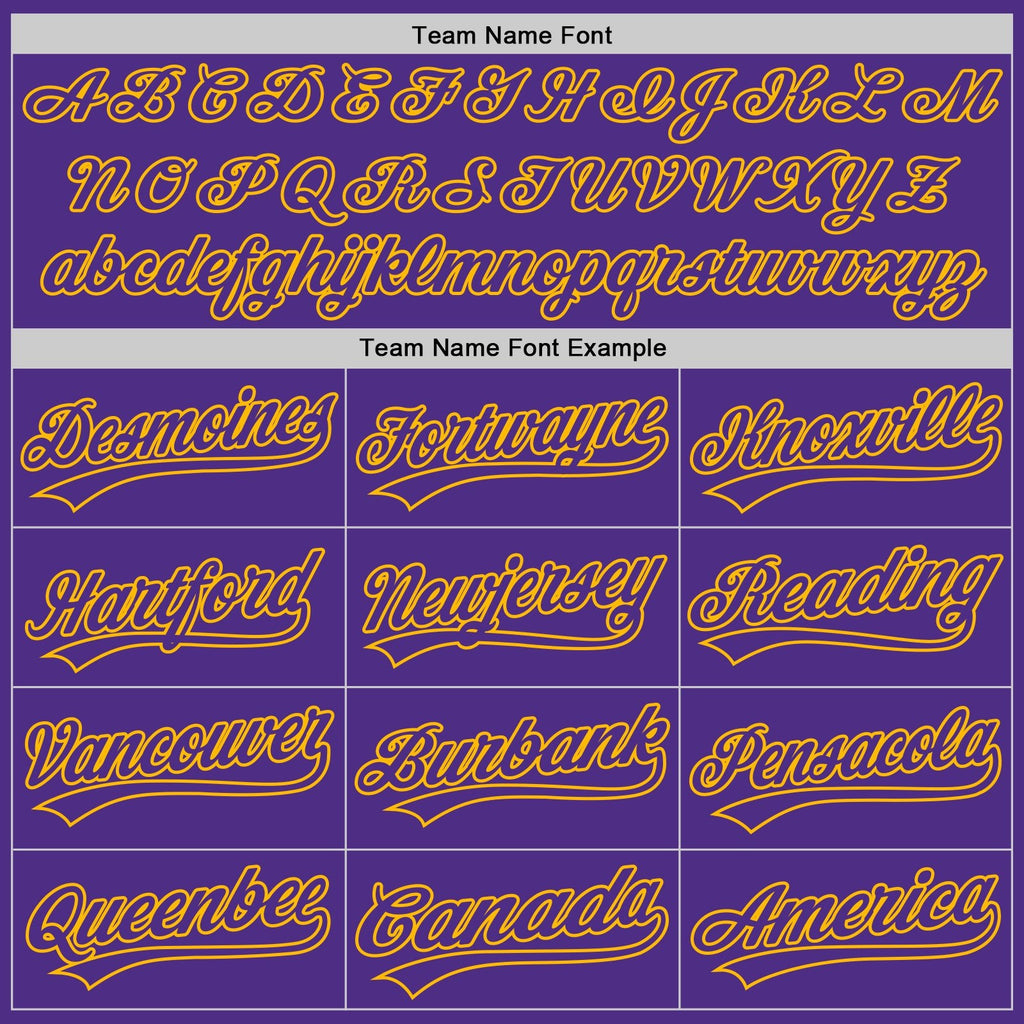 Custom Purple Purple-Gold Two-Button Unisex Softball Jersey photo 4