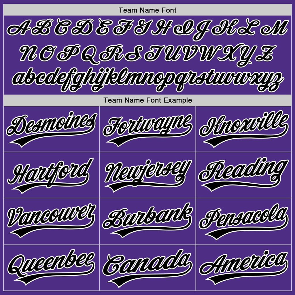 Custom Purple Black-White Two-Button Unisex Softball Jersey photo 4