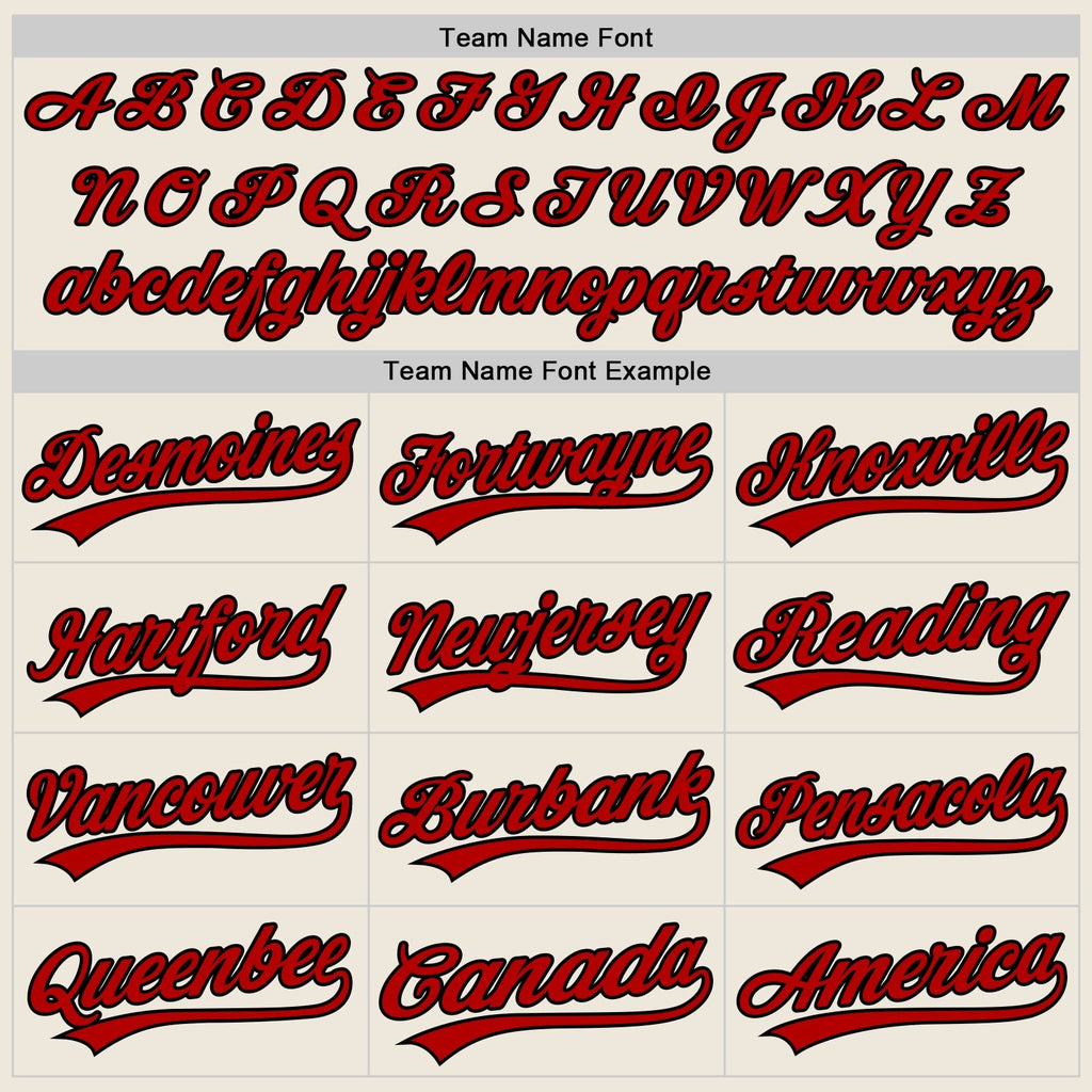 Custom Cream Red-Black Two-Button Unisex Softball Jersey photo 3