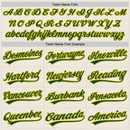 Custom Cream Green-Gold Two-Button Unisex Softball Jersey photo 3