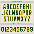 Custom Cream Green-Gold Two-Button Unisex Softball Jersey photo 4