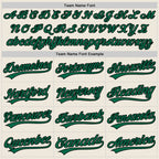 Custom Cream Kelly Green-Black Two-Button Unisex Softball Jersey photo 3