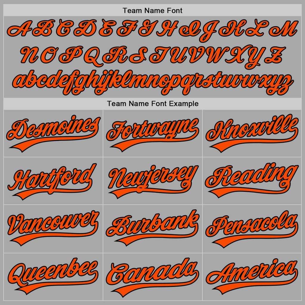 Custom Gray Orange-Black Two-Button Unisex Softball Jersey photo 3