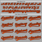 Custom Gray Orange-Black Two-Button Unisex Softball Jersey photo 3