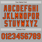 Custom Gray Orange-Black Two-Button Unisex Softball Jersey photo 4