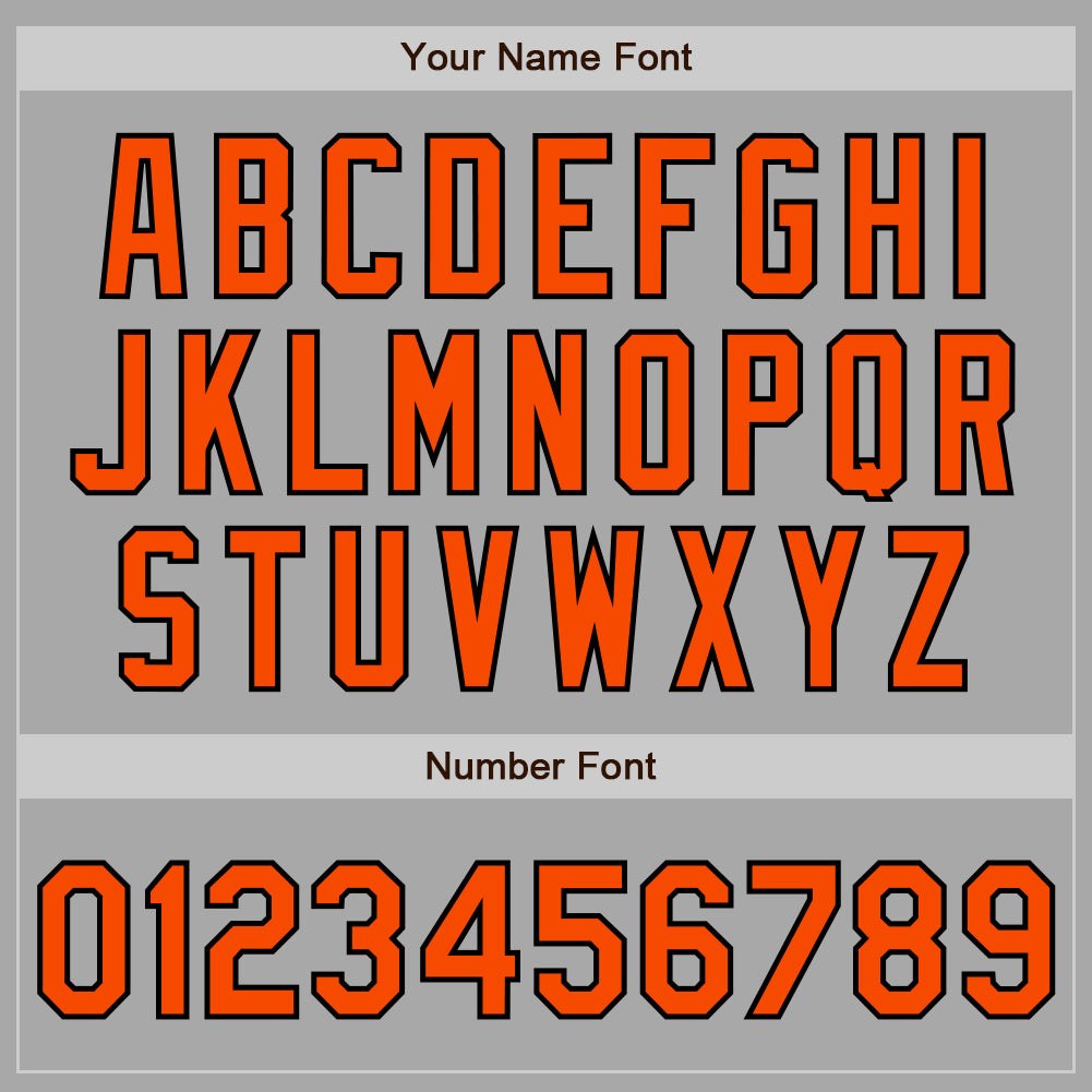 Custom Gray Orange-Black Two-Button Unisex Softball Jersey photo 4