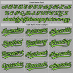 Custom Gray Neon Green-Black Two-Button Unisex Softball Jersey photo 3