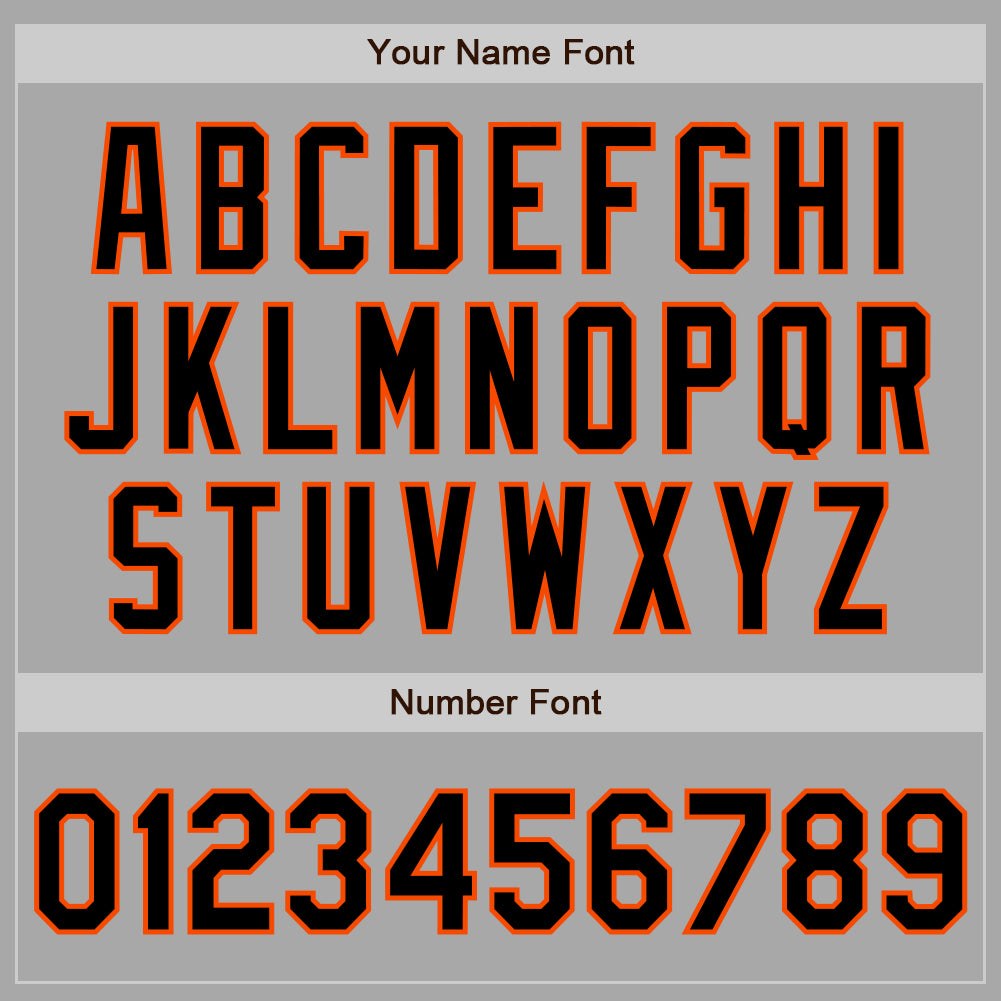 Custom Gray Black-Orange Two-Button Unisex Softball Jersey photo 4