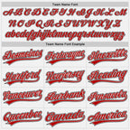 Custom White Red-Black Two-Button Unisex Softball Jersey photo 3