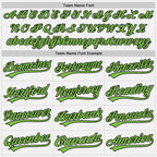 Custom White Neon Green-Black Two-Button Unisex Softball Jersey photo 3