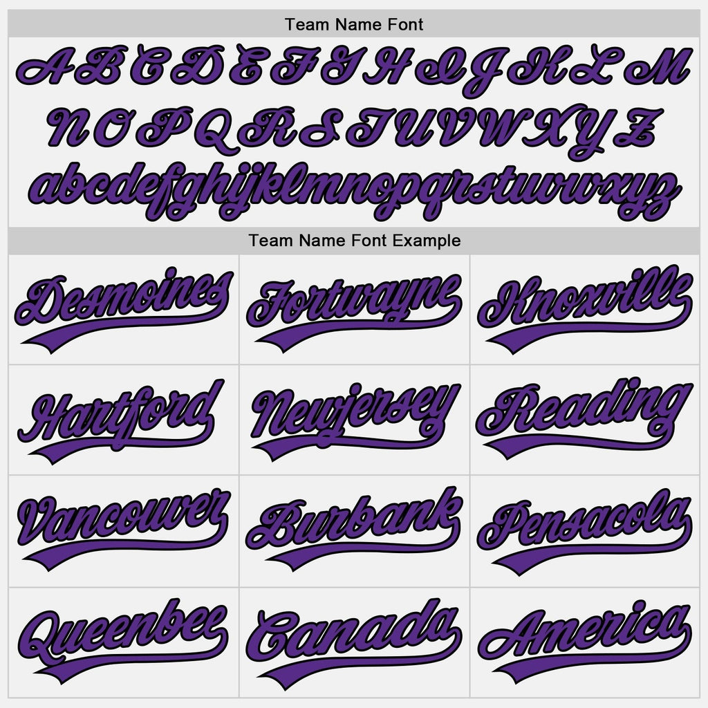 Custom White Purple-Black Two-Button Unisex Softball Jersey photo 3