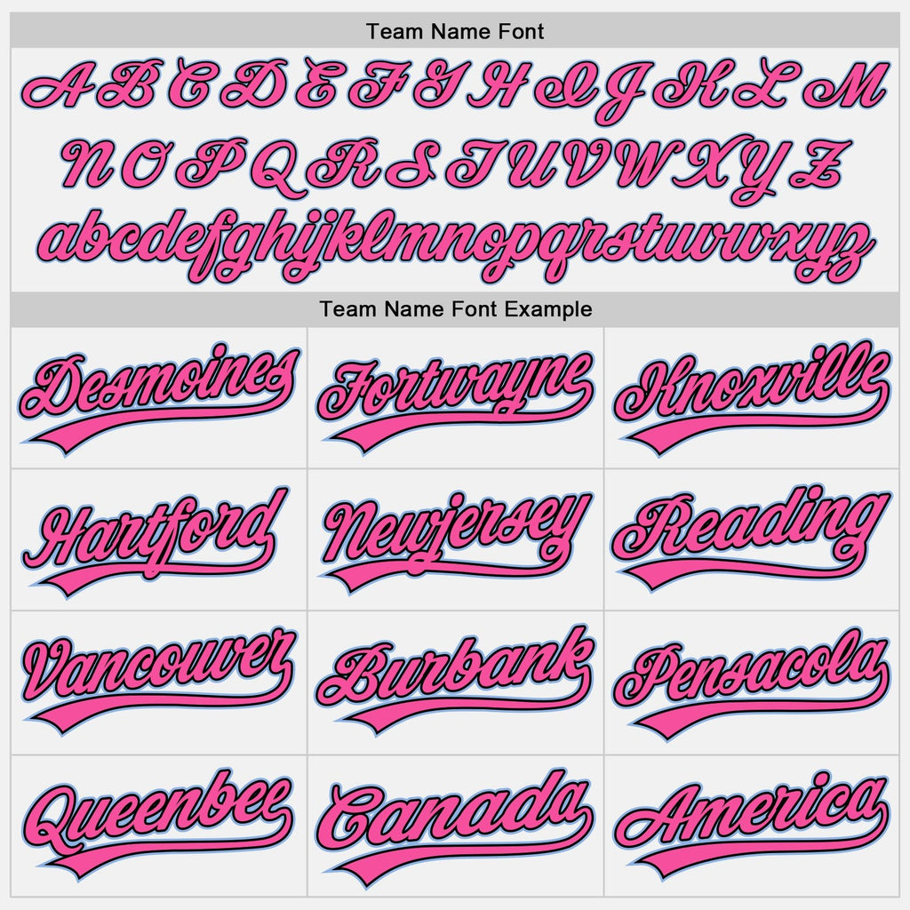 Custom White Light Blue Black-Pink Two-Button Unisex Softball Jersey photo 3