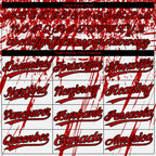 Custom White Red-Black 3D Pattern Two-Button Unisex Softball Jersey photo 4