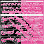 Custom Graffiti Pattern Pink-Black 3D Two-Button Unisex Softball Jersey photo 5