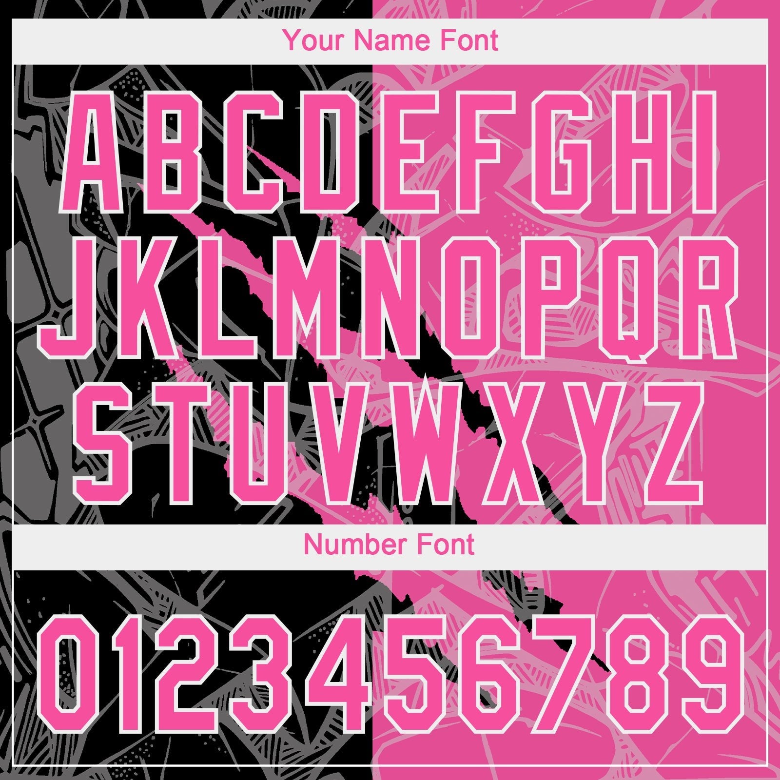 Custom Graffiti Pattern Pink-Black 3D Two-Button Unisex Softball Jersey photo 6