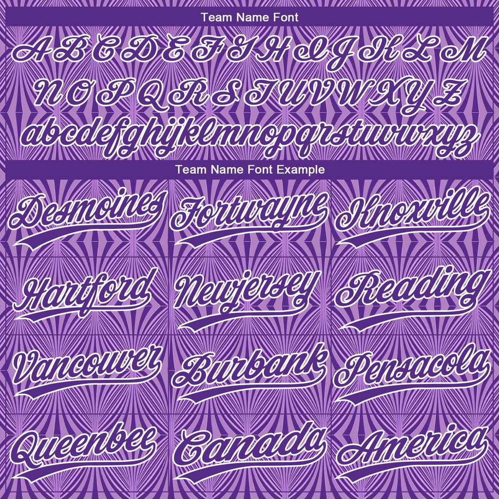 Custom Purple Purple-White 3D Pattern Two-Button Unisex Softball Jersey photo 4
