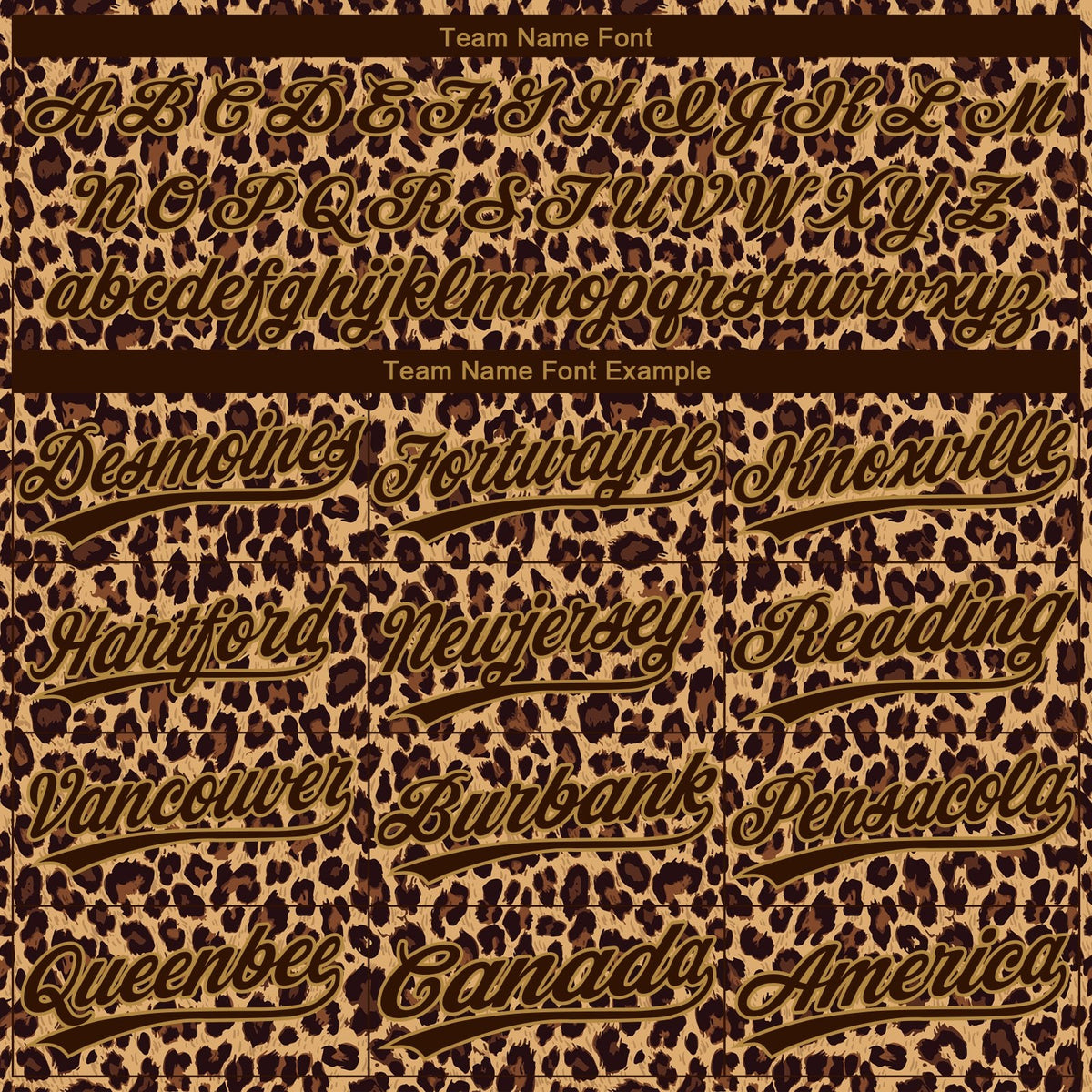 Custom Brown Brown-Old Gold 3D Pattern Leopard Two-Button Unisex Softball Jersey photo 4