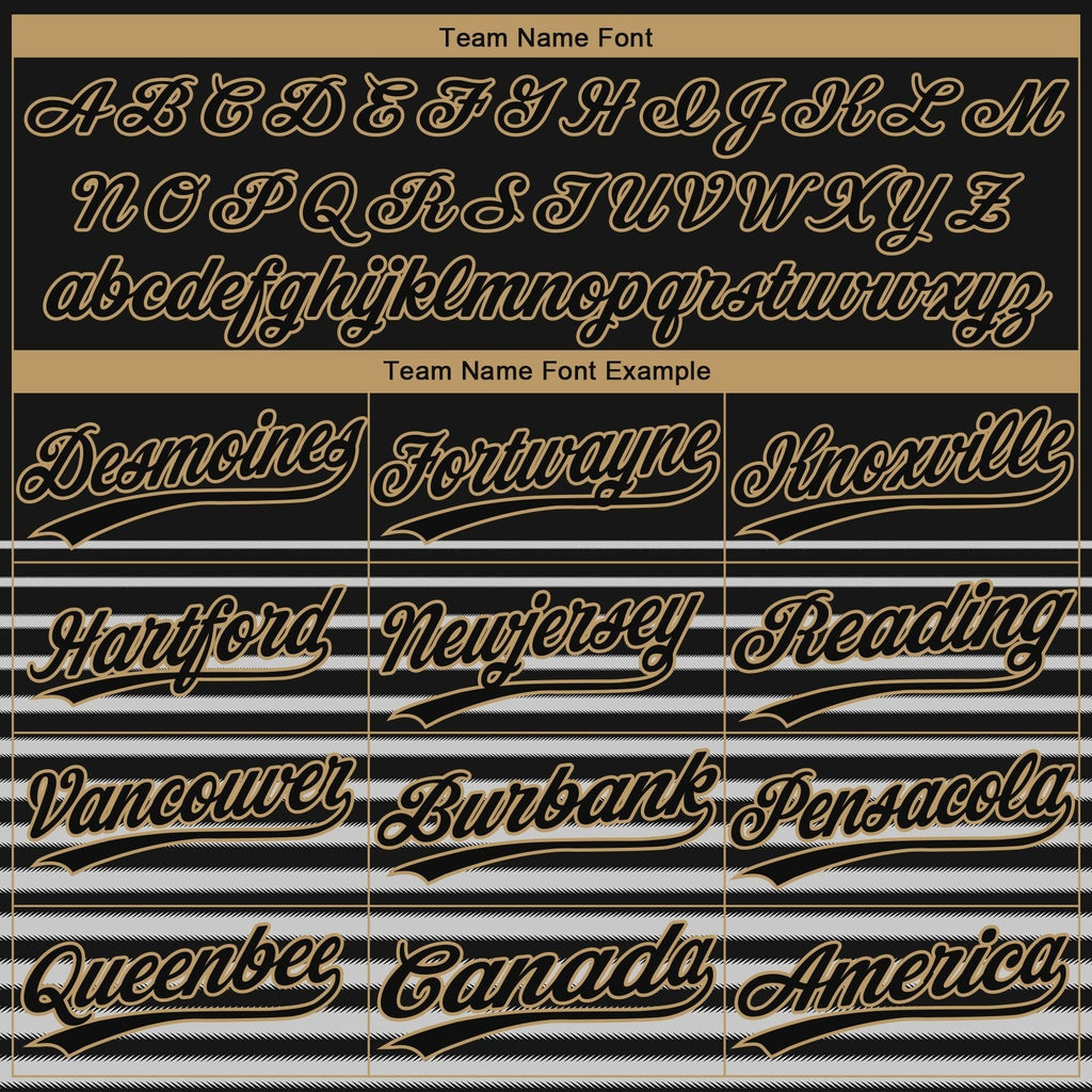Custom Black Black-Old Gold 3D Pattern Two-Button Unisex Softball Jersey photo 3