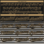Custom Black Black-Old Gold 3D Pattern Two-Button Unisex Softball Jersey photo 3