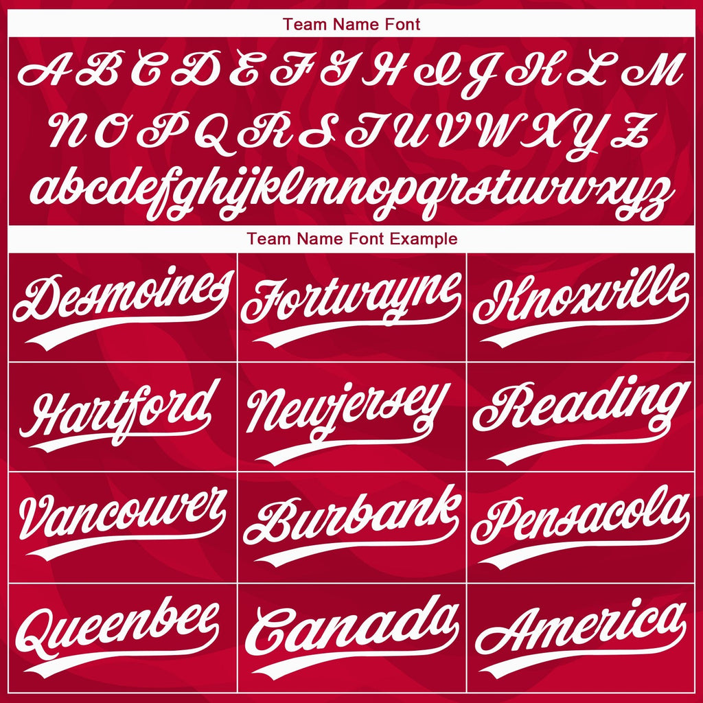 Custom Red White 3D Pattern Two-Button Unisex Softball Jersey photo 4