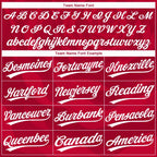 Custom Red White 3D Pattern Two-Button Unisex Softball Jersey photo 4