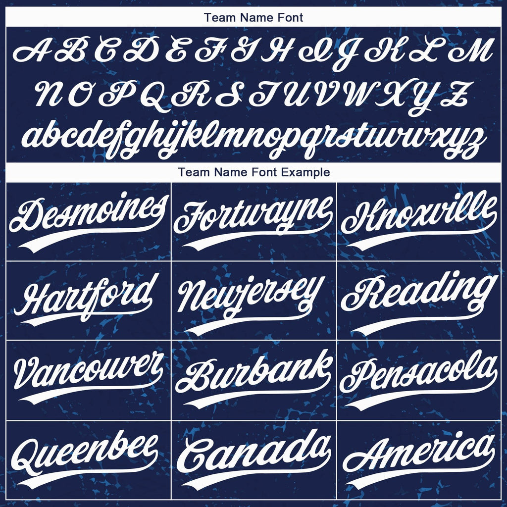 Custom Navy White 3D Pattern Two-Button Unisex Softball Jersey photo 4