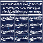 Custom Navy White 3D Pattern Two-Button Unisex Softball Jersey photo 4