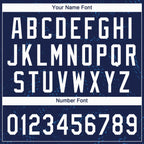 Custom Navy White 3D Pattern Two-Button Unisex Softball Jersey photo 5