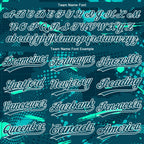 Custom Green Midnight Green-Teal 3D Pattern Two-Button Unisex Softball Jersey photo 4