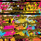 Custom Graffiti Pattern Black-Gold 3D Bright Psychedelic Two-Button Unisex Softball Jersey photo 3