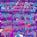 Custom Graffiti Pattern Purple-White 3D Bright Psychedelic Two-Button Unisex Softball Jersey photo 4
