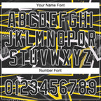 Custom Black Black-Gold 3D Pattern Two-Button Unisex Softball Jersey photo 5