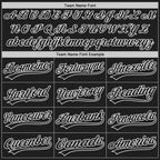 Custom Black Black-White Two-Button Unisex Softball Jersey photo 4
