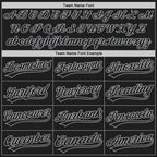 Custom Black Black-Gray Two-Button Unisex Softball Jersey photo 4