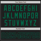 Custom Black Black-Kelly Green Two-Button Unisex Softball Jersey photo 5