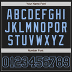 Custom Black Black-Light Blue Two-Button Unisex Softball Jersey photo 5