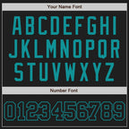 Custom Black Black-Teal Two-Button Unisex Softball Jersey photo 5