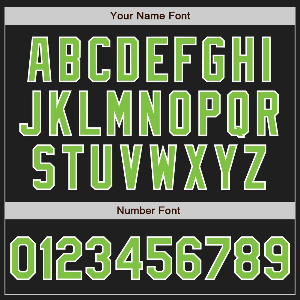 Custom Black Neon Green-White Two-Button Unisex Softball Jersey photo 5