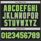 Custom Black Neon Green-White Two-Button Unisex Softball Jersey photo 5