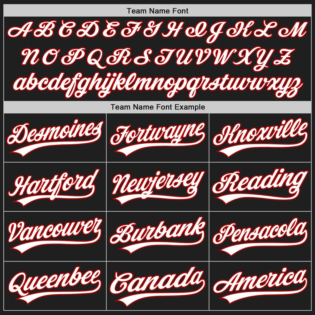 Custom Black White-Red Two-Button Unisex Softball Jersey photo 4
