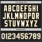 Custom Black White-Old Gold Two-Button Unisex Softball Jersey photo 4