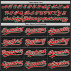 Custom Black Kelly Green-Red Two-Button Unisex Softball Jersey photo 4