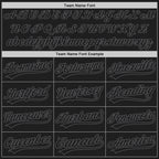 Custom Black Black-Steel Gray Two-Button Unisex Softball Jersey photo 4