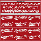 Custom Red White Two-Button Unisex Softball Jersey photo 4