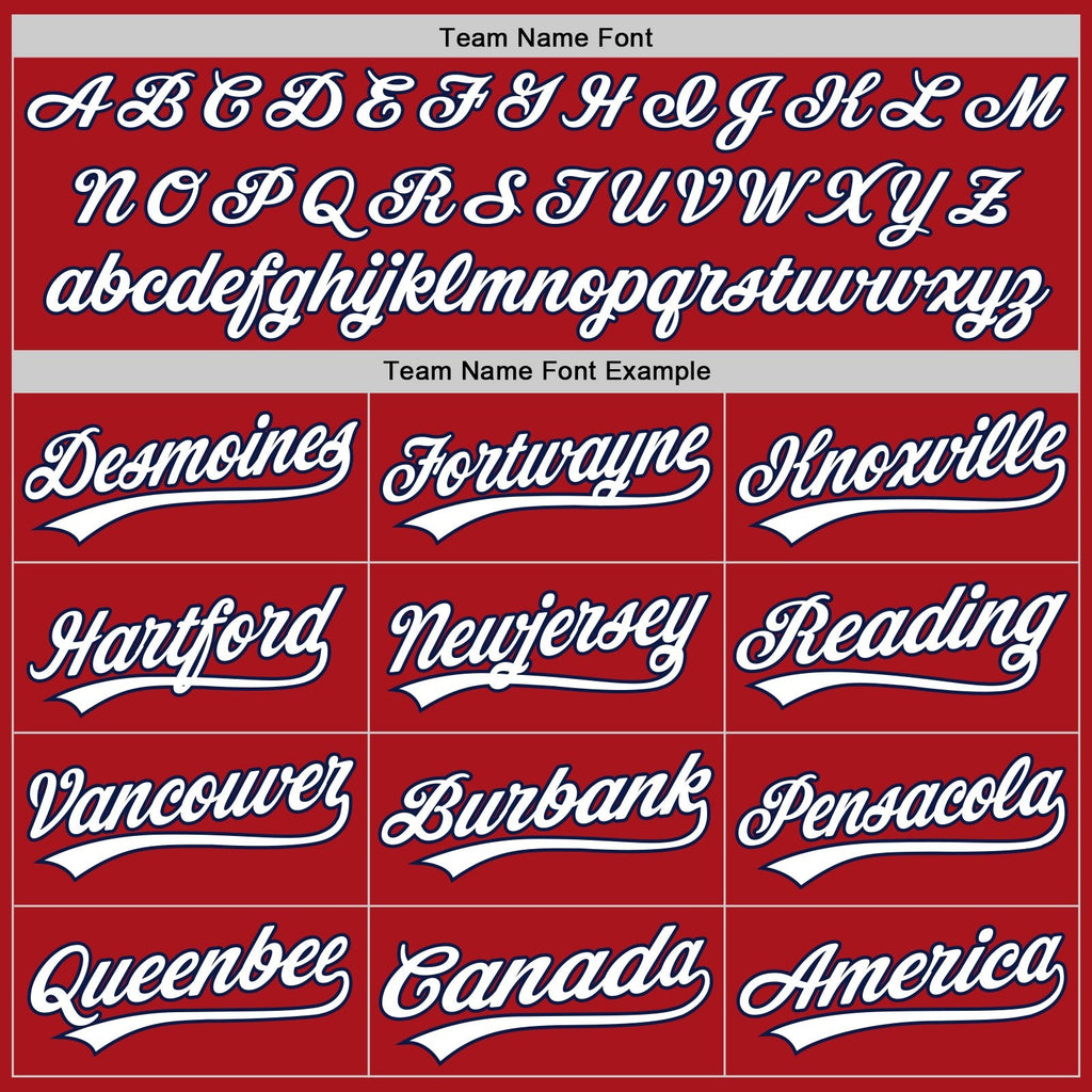 Custom Red White-Navy Two-Button Unisex Softball Jersey photo 4